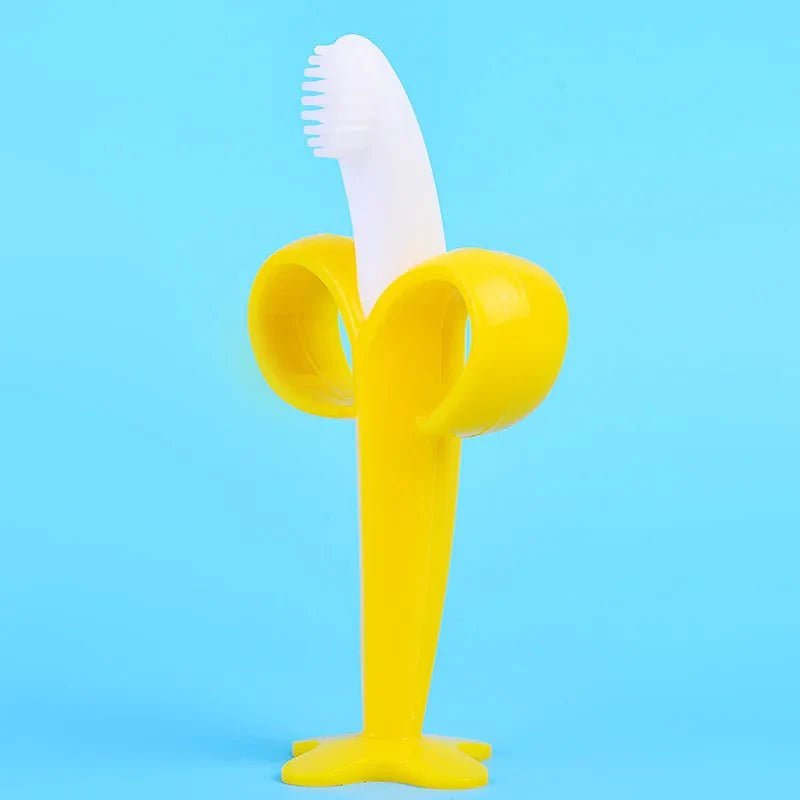Anneau de Dentition - BananaChewBrush™ - Jaune - Jouet Malin