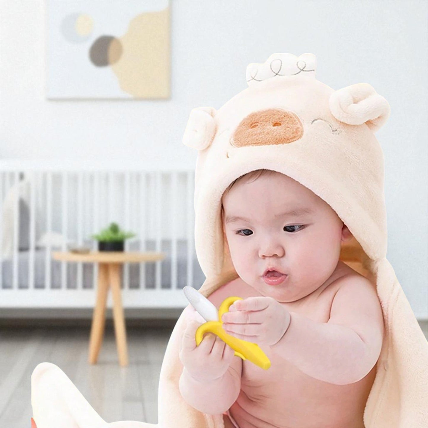 Anneau de Dentition - BananaChewBrush™ - Jaune - Jouet Malin