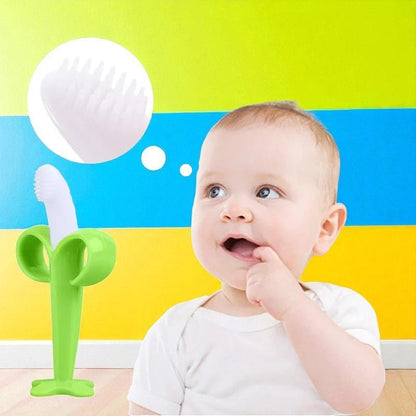 Anneau de Dentition - BananaChewBrush™ - Vert - Jouet Malin