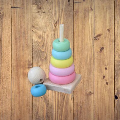 Jouet en Bois - WoodenToys™ - Tour Macaron - Jouet Malin